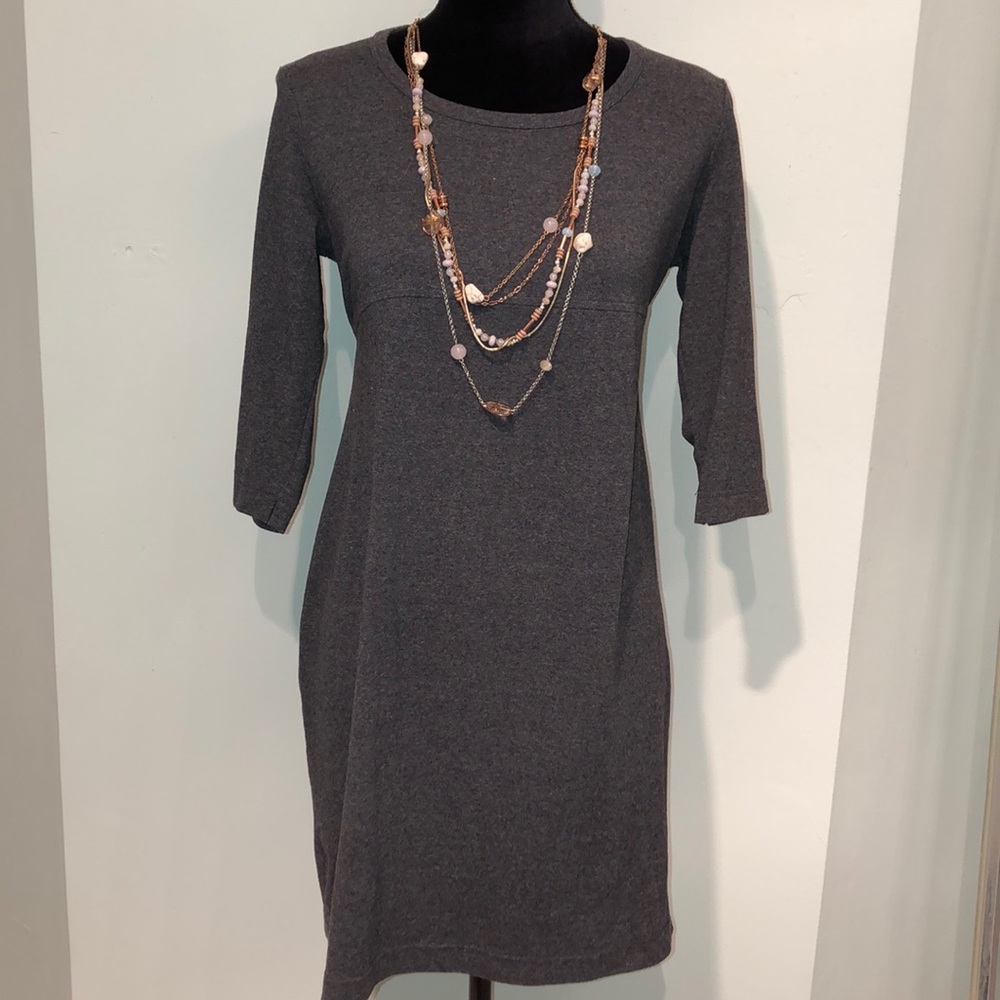Classic Grey Maternity Dress